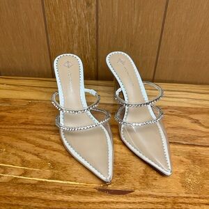 Antonio Melani Elisha Rhinestone Mule Heels Woman’s 7 slip on Wedding Prom